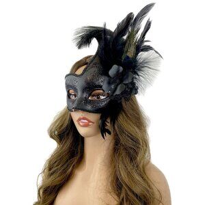 Women Costume Venetian mask Feather Masquerade Party Masks